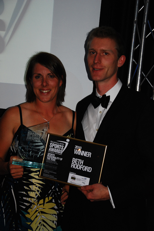 Beth Rodford receives Gloucestershire Sports Personality of the Year 2010