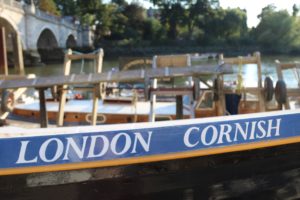Cornish Gig Fury on the riverbanks of the Thames