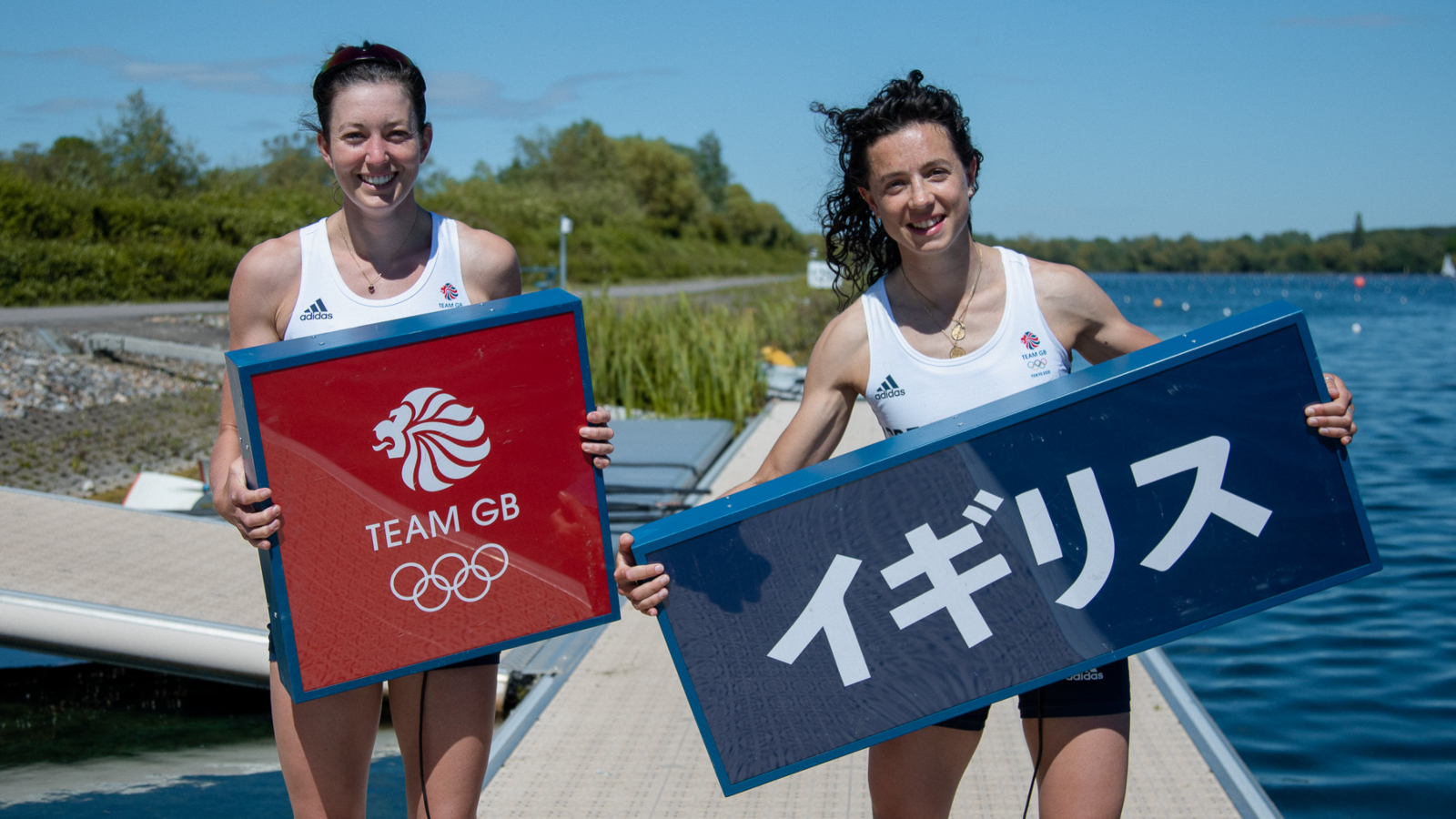 Imogen Grant pictured with Emily Craig at the Team GB announcement for Tokyo 2020 (Izzy Cooper)