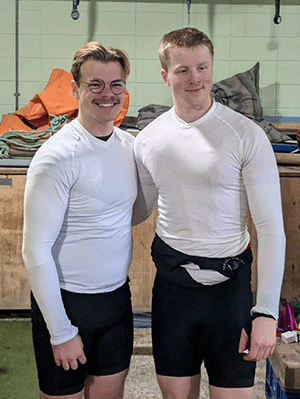 2 men in rowing kit