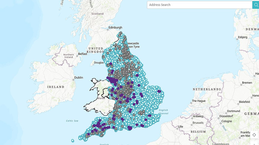 Water UK storm overflows map