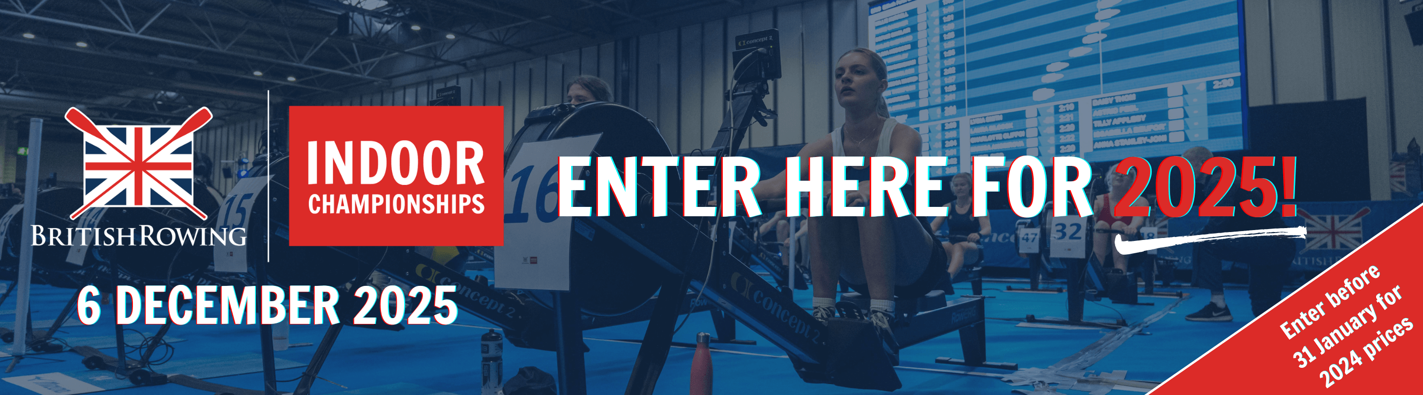 British Rowing Indoor Championships 2025 - Enter before 31 January for 2024 prices