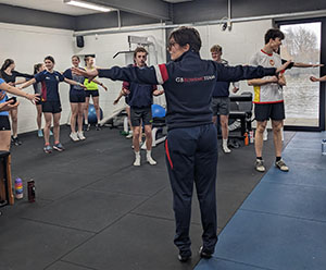 DiSE Athletes working with GB Rowing Team coach/physio